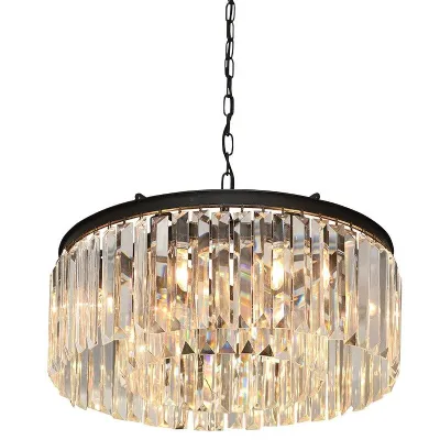 Round Crystal Chandelier Ceiling Light