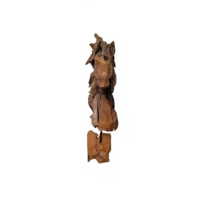 Teak Horse Head