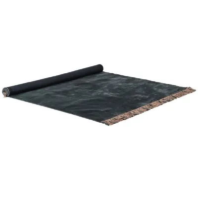 Navy Viscose Rug