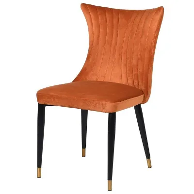 Rust Curve Bk Dining Chair