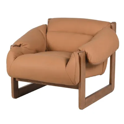 Tan Leather Armchair