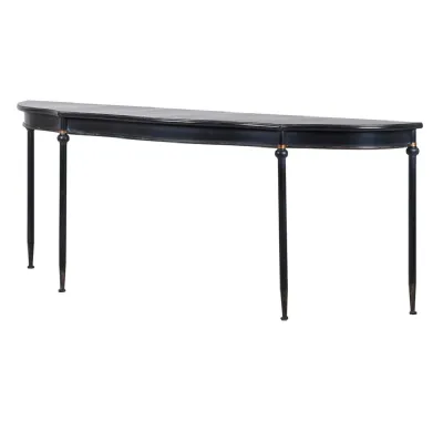 Black Curved Console Table