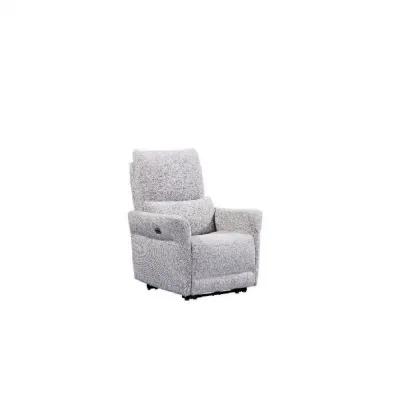 Dove Fabric Electric Power Recliner Chair
