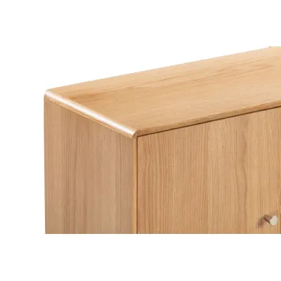Light Oak Wooden Small Sideboard 1 Door 3 Drawers