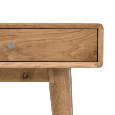 Light Oak 2 Drawer Console Table
