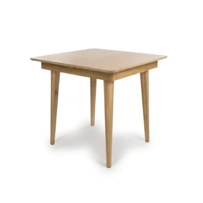 Small Square Light Oak Extending Dining Table