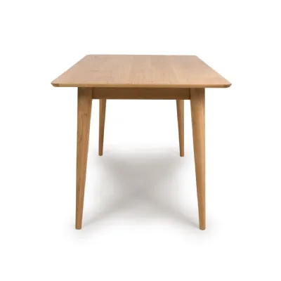 Light Oak Finish Wooden Small 120cm Dining Table