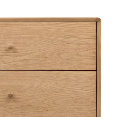 Oak Finish Large Chest of 3 Drawers