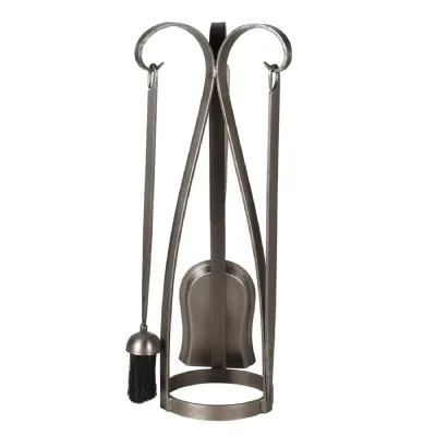 Pewter 3 Piece Fire Tool Set