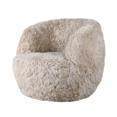 Honey Sheepskin Swivel Chair