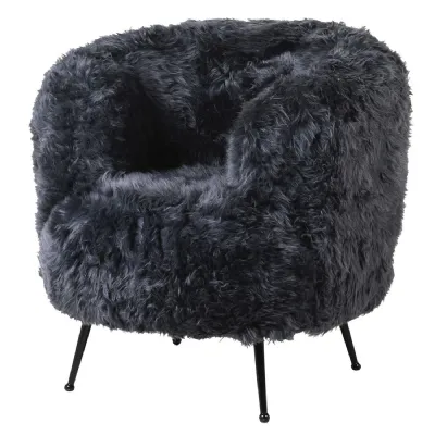 Raven New Zealand Lamb Fur Chair