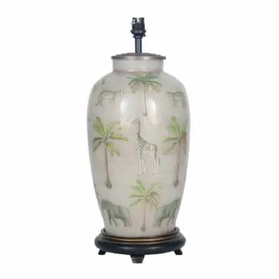 Safari Tall Glass Table Lamp