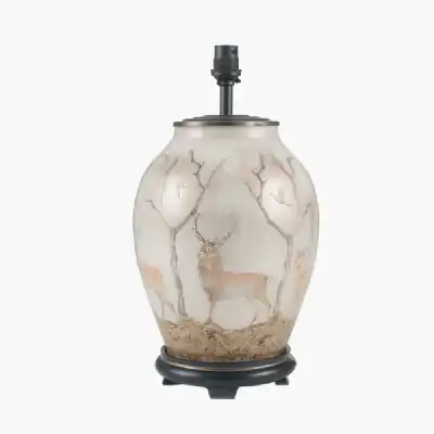 White Deer Glass Table Lamp Base