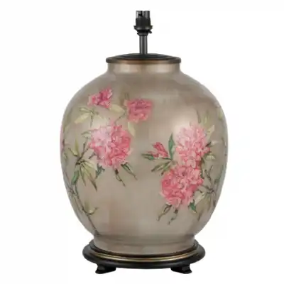 Taupe Victorian Large Glass Table Lamp Base