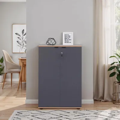 Adore Rio Anthracite Grey Office Filing Cabinet Lockable Storage