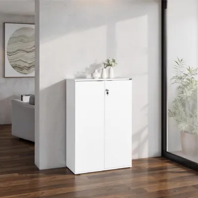 Rio Matt White Office Filing Cabinet Lockable Storage