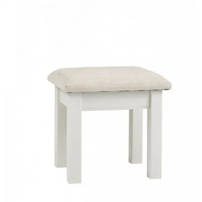 Painted and Solid Oak Profiled Top Dressing Table Stool