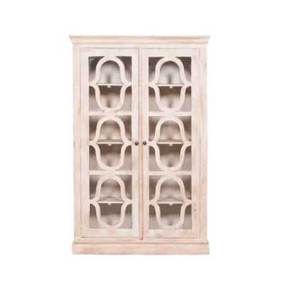 Ornate Wooden Display Cabinet