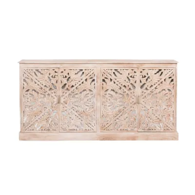 Ornate Carved Wood Sideboard