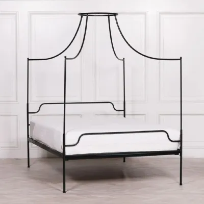 Black Iron King Poster Bed