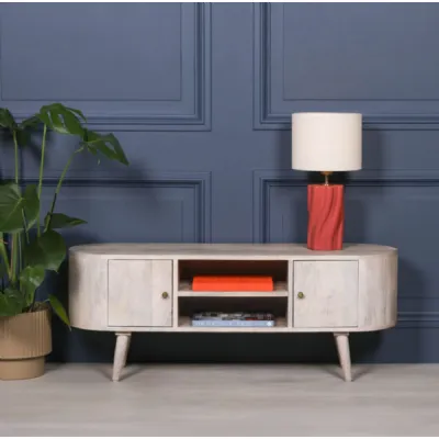 White Bleached Media Sideboard