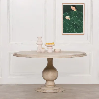 Blanche Wooden Round Dining Table