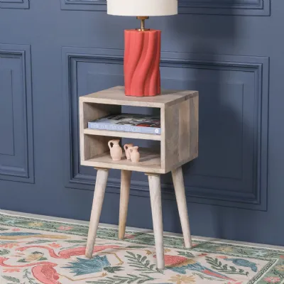 Blanchie Wooden Modern Bedside Table