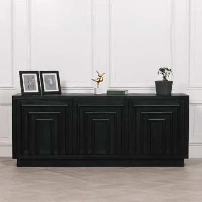 Black Wooden Contemporary Sideboard