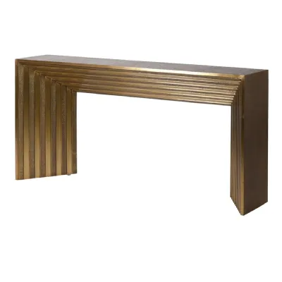 Brass Layered Console Table