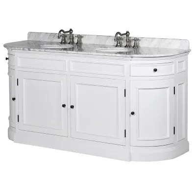 White Birch Double Sink Unit