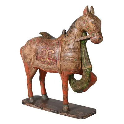 Wooden Horse On Stand
