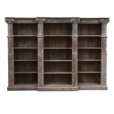 Wooden Column Bookshelf
