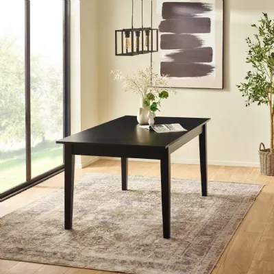 Knoxley Black Oak Rectangular 173 251cm Extending Dining Table