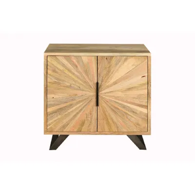 Modern Light Mango Wood 2 Door Hall Cabinet