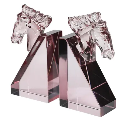Blush Crystal Bookends