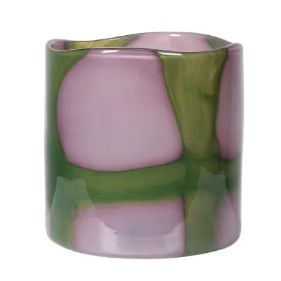 Green Cross Glass Vase