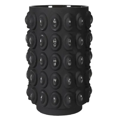 Black Bobble Glass Vase