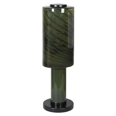 Green Glass Marble Effect Table Lamp