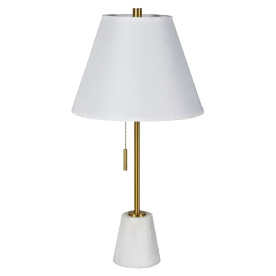Mia Pull String Table Lamp with Linen Shade