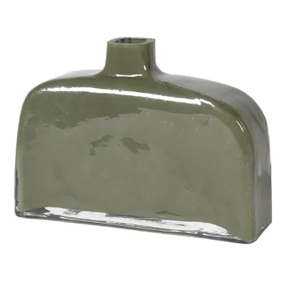Olive Abstract Bud Vase