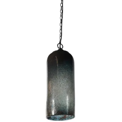 Glass Ceiling Light In Metallic Effect