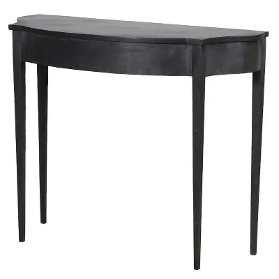Elegant Demi Lune Metal Console Table