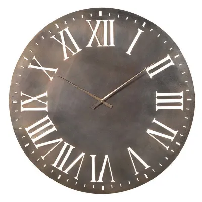 Industrial Iron Roman Numeral Wall Clock