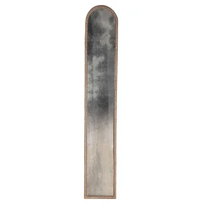 Tall Slim Gold Rope Edged Wall Mirror