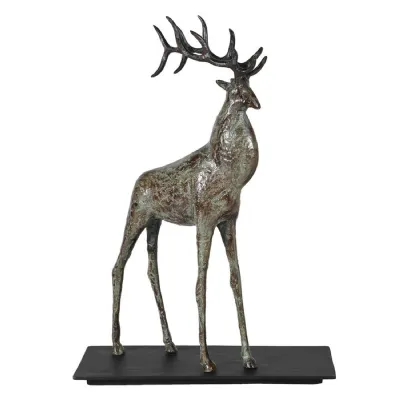 Verdigris Moose Sculpture Ornament