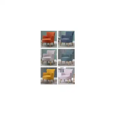 Kerry Casual Fabric Accent Chair Burnt Orange