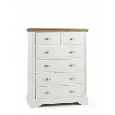 Kent Painted And Solid Oak Top 2 Over 4 Chest