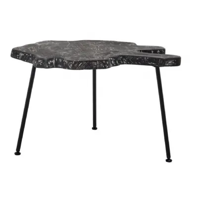 Charcoal Teak Slice Coffee Table
