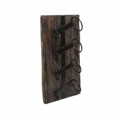 Wall Mounted 4 Bottle Wine Rack
