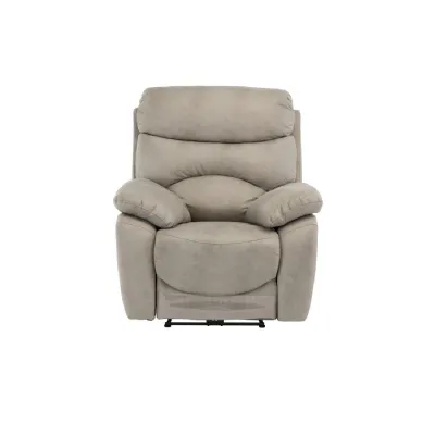 ELECTRIC RECLINER ARMCHAIR NATURAL FABRIC